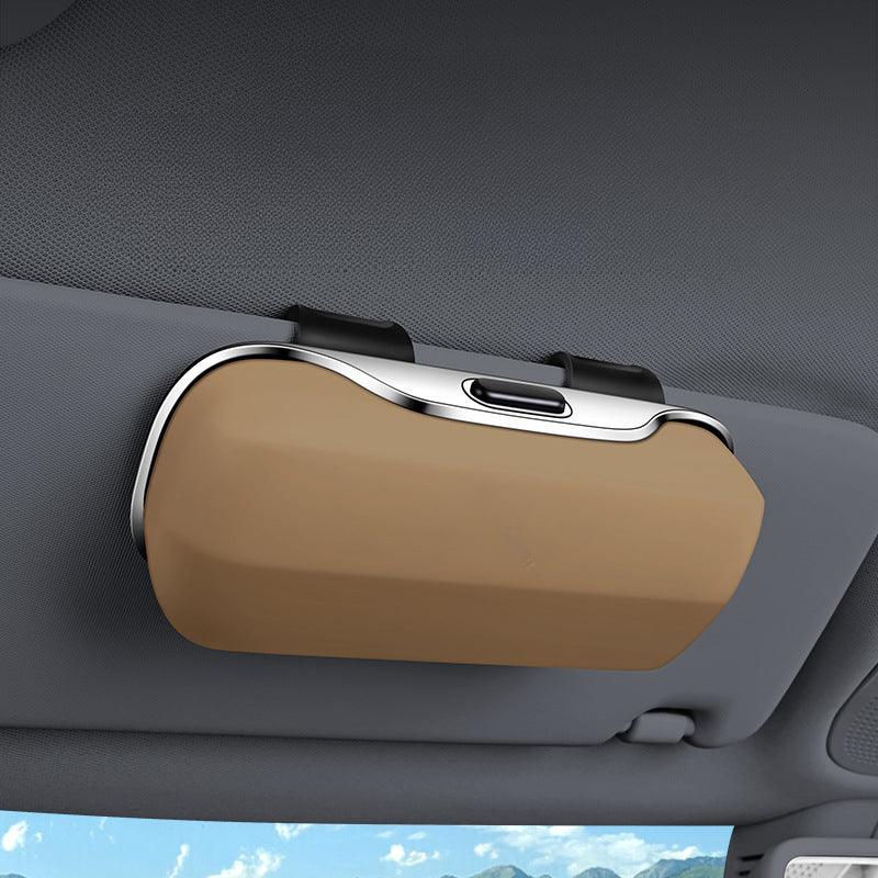 Car Press Open Eyeglass Case