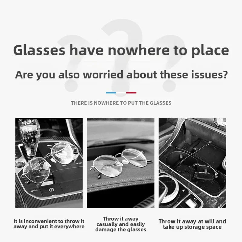 Car Press Open Eyeglass Case