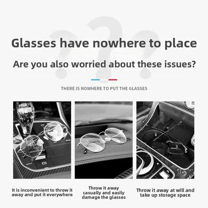 Car Press Open Eyeglass Case