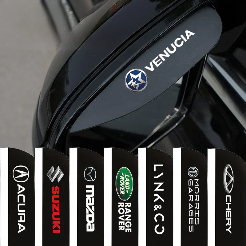 (2 PCS) Universal Silicone Car Rearview Mirror Rain Shield Rearview Mirror Rain Cover