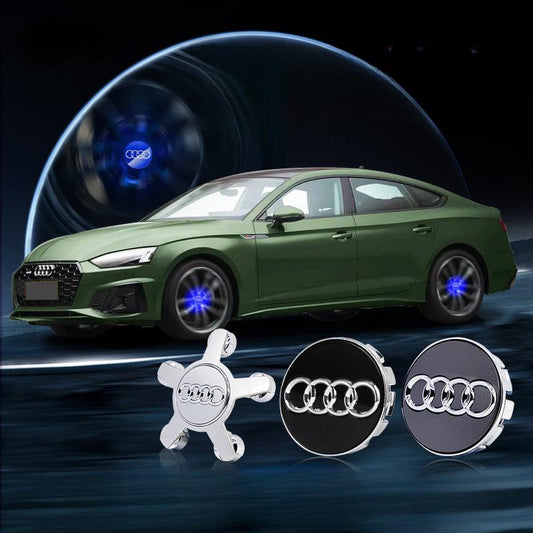 Suitable For Audi Magnetic Suspension Hub Caps & LED Suspension Luminous Wheel Hub Lights - Bimmerlamp
