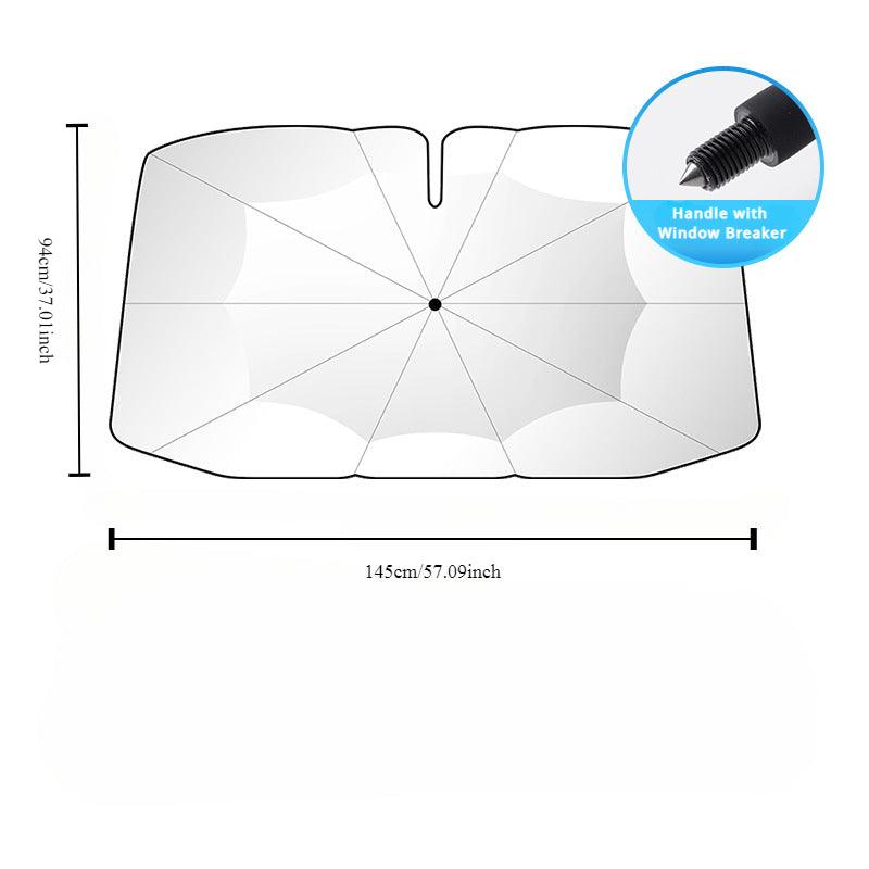 New 360° Bendable Handle Car Parasol Car Front Windshield Sun Protection Heat Shield Universal Car Parasol - Bimmerlamp