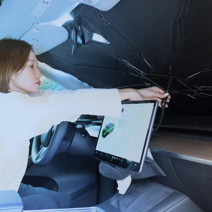 New 360° Bendable Handle Car Parasol Car Front Windshield Sun Protection Heat Shield Universal Car Parasol - Bimmerlamp
