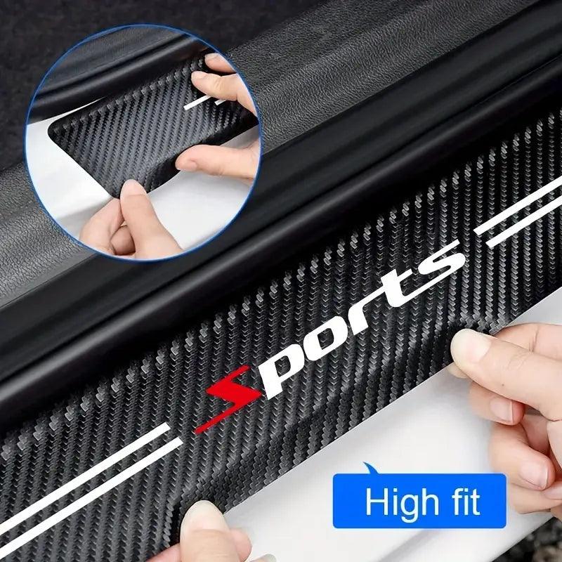 ( 9PCS )Carbon Car Door Sills Stickers - Bimmerlamp