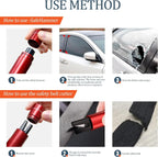 Car Window Breaker and Seatbelt Cutter 2 Pack, 2-in-1 Car Safety Hammer