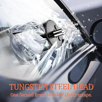 Car Window Breaker and Seatbelt Cutter 2 Pack, 2-in-1 Car Safety Hammer