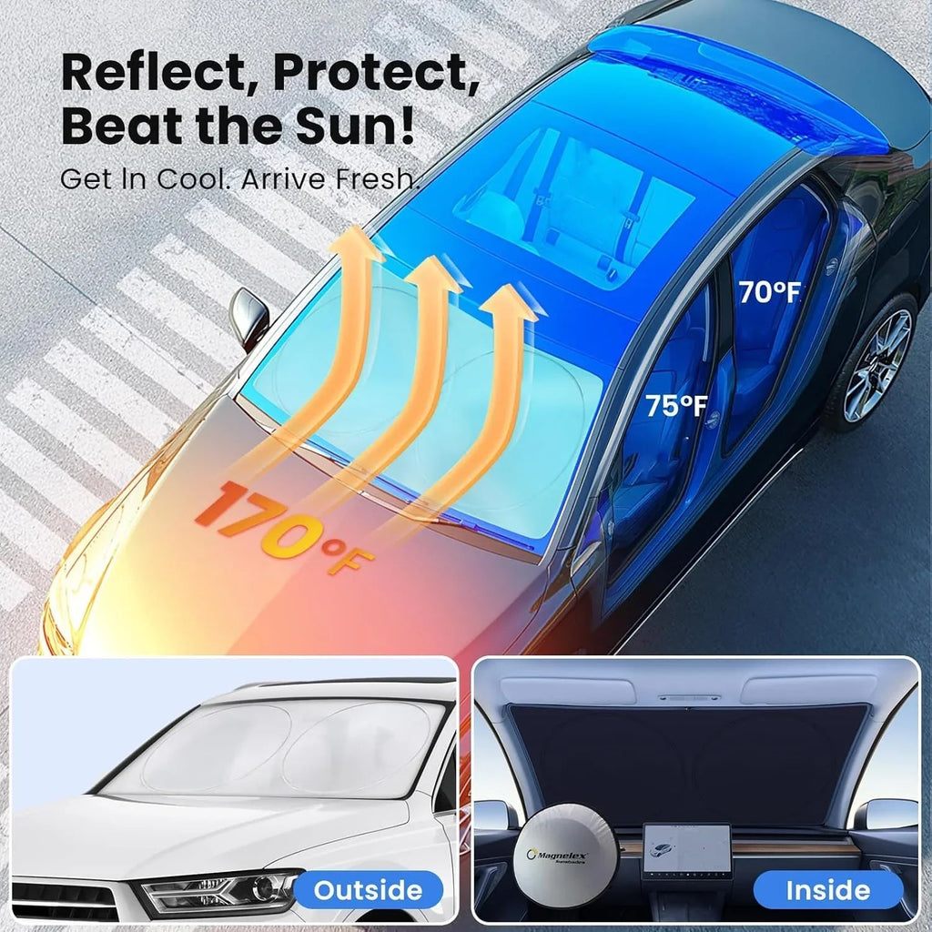 Car Windshield Sunshade - Free Storage Bag