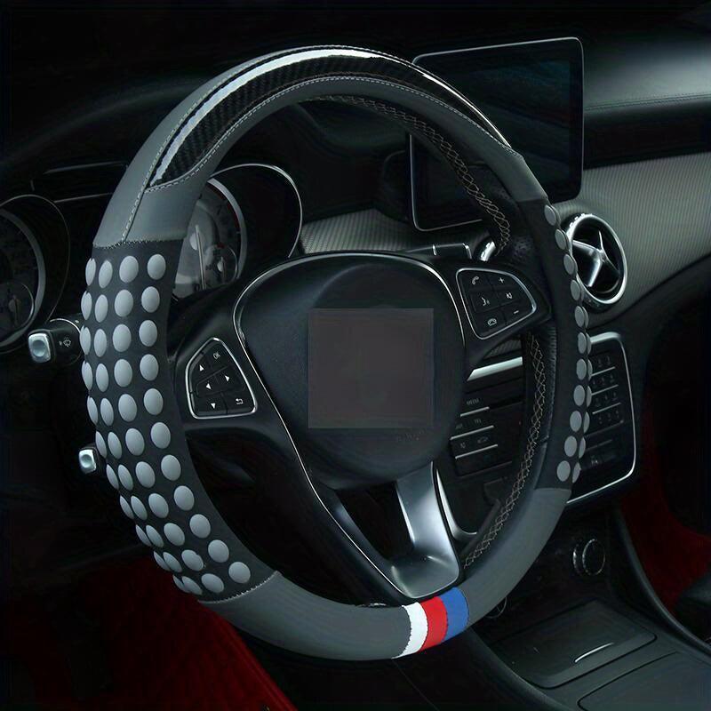 PU Leather Steering Wheel Cover with Inner Rim - Fits Most Cars (161-252mm) - Bimmerlamp