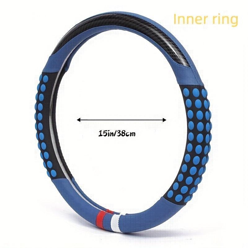 PU Leather Steering Wheel Cover with Inner Rim - Fits Most Cars (161-252mm) - Bimmerlamp