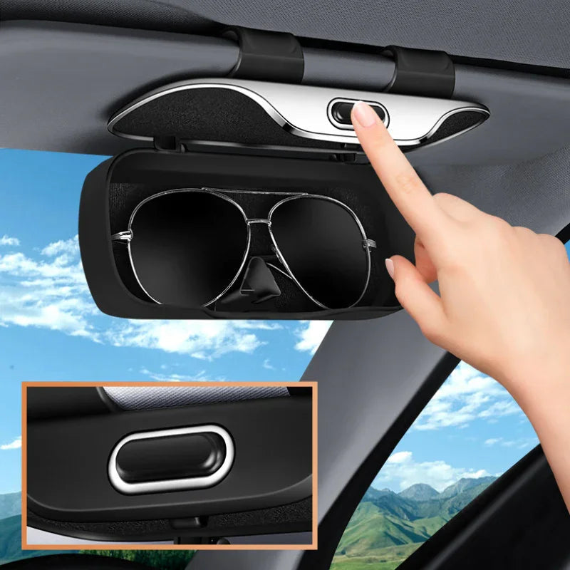 Car Press Open Eyeglass Case