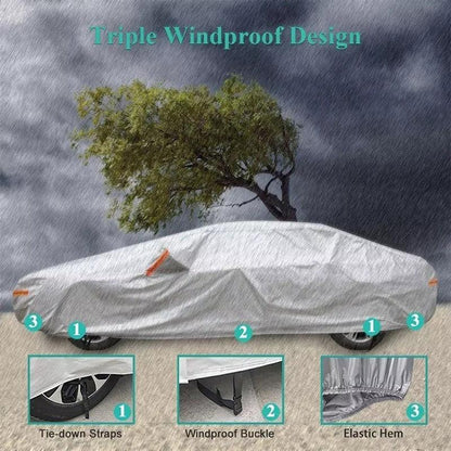 Best All-weather Car Cover, 6-layer Car Cover, Waterproof Outdoor Car Cover with 100% UV Protection, Suitable for Hatchbacks, Sedans, SUVs - Bimmerlamp