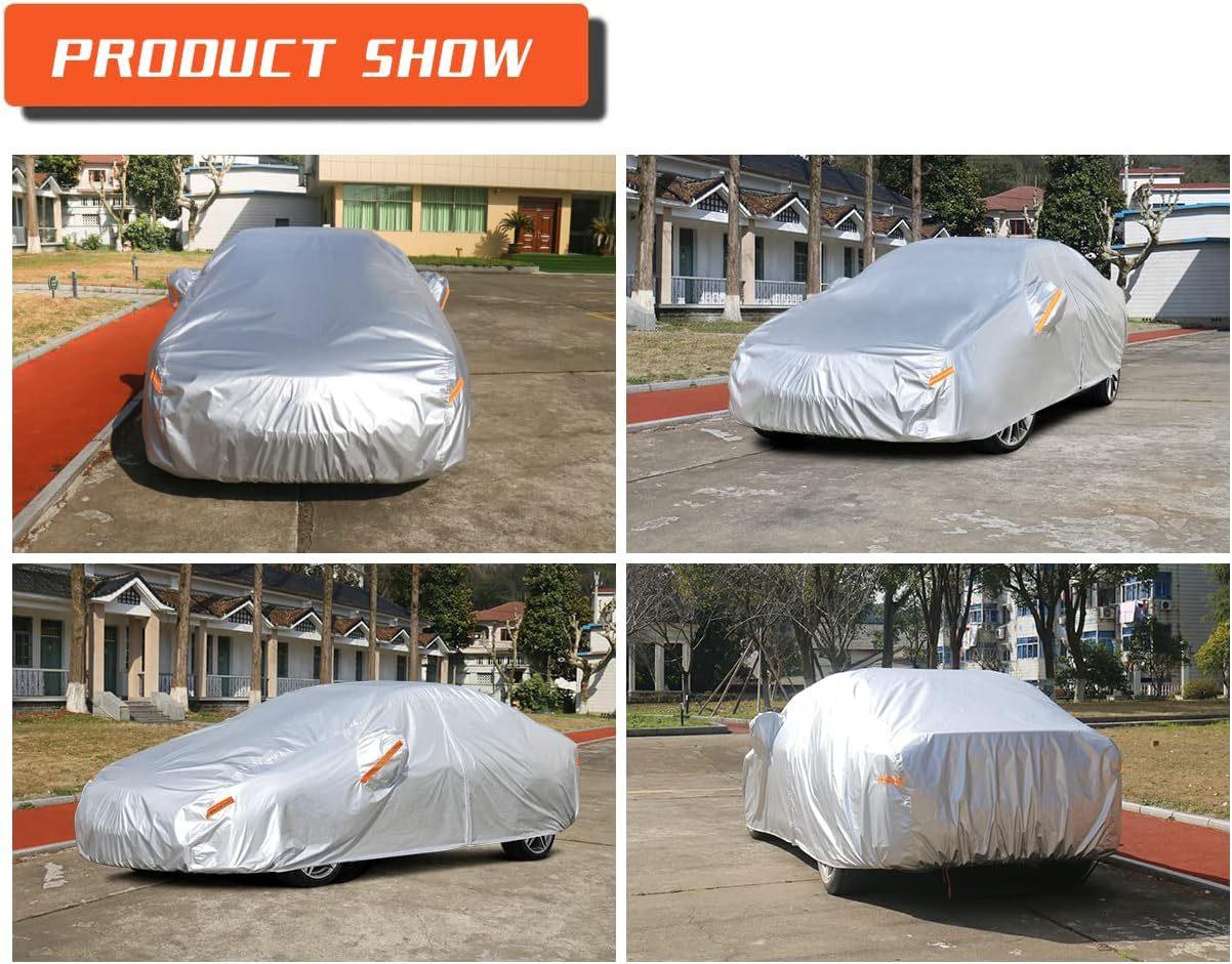 Best All-weather Car Cover, 6-layer Car Cover, Waterproof Outdoor Car Cover with 100% UV Protection, Suitable for Hatchbacks, Sedans, SUVs - Bimmerlamp