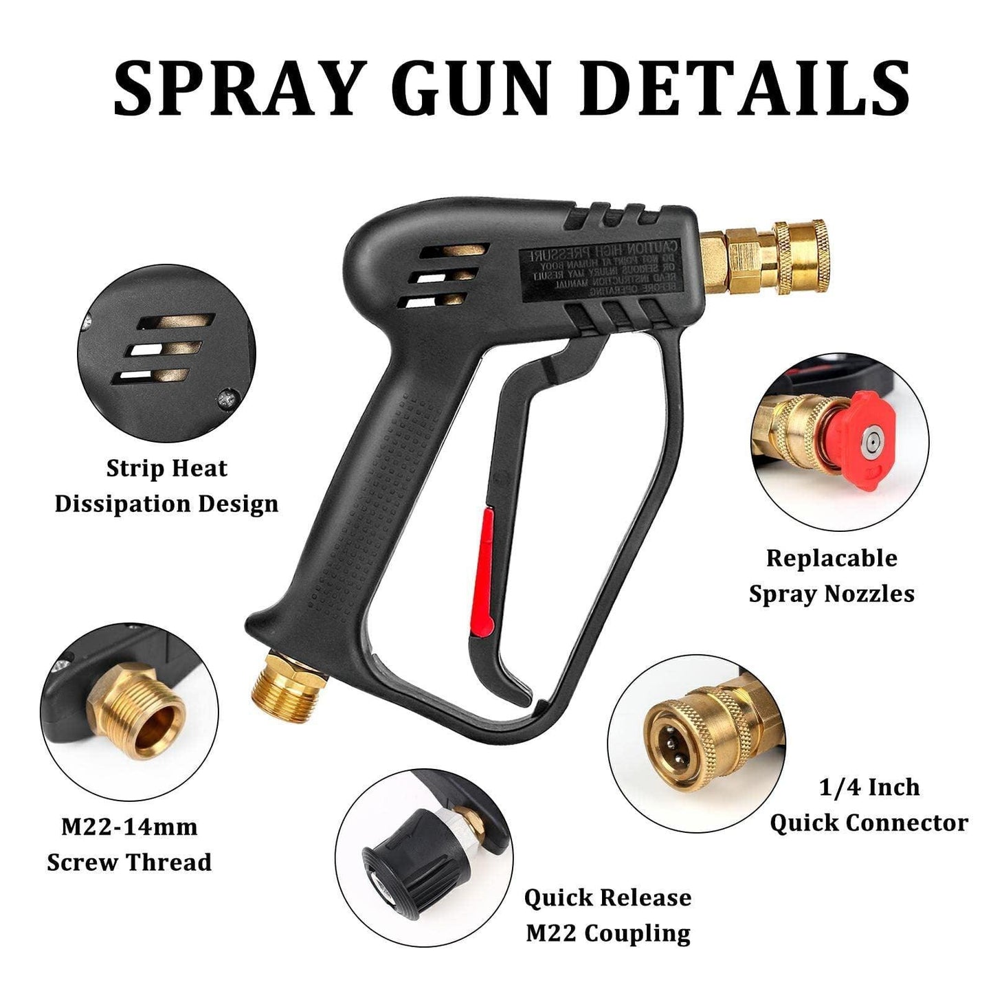 Innovative Car Washing Water Gun with Household High Pressure Cleaning Power and 1/4 Quick Connect Feature - Bimmerlamp