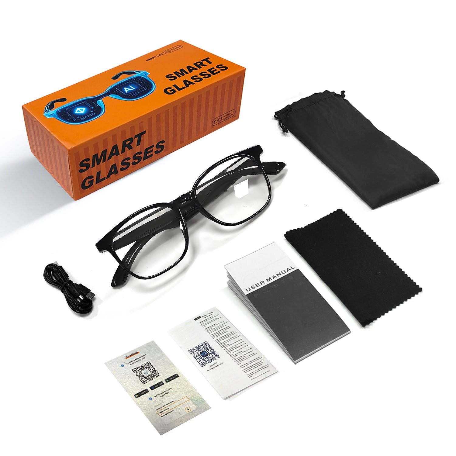 The Second Generation AI Bluetooth Glasses Real-time Translation Glasses Camera Glasses