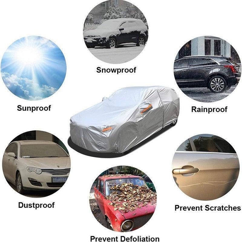 Best All-weather Car Cover, 6-layer Car Cover, Waterproof Outdoor Car Cover with 100% UV Protection, Suitable for Hatchbacks, Sedans, SUVs - Bimmerlamp