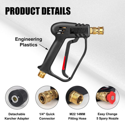 Innovative Car Washing Water Gun with Household High Pressure Cleaning Power and 1/4 Quick Connect Feature - Bimmerlamp