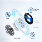 Suitable For BMW Magnetic Suspension Hub Caps & LED Suspension Luminous Wheel Hub Lights - Bimmerlamp