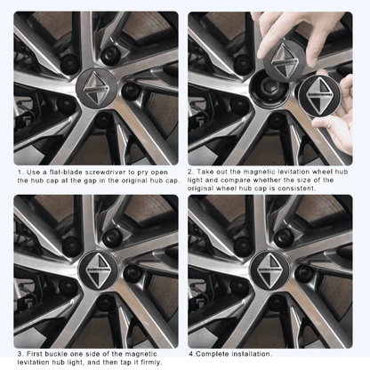 Suitable For Borgward Magnetic Suspension Hub Caps & LED Suspension Luminous Wheel Hub Lights - Bimmerlamp