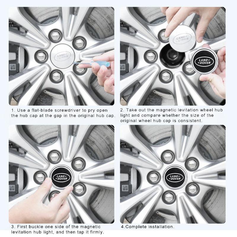 Suitable For Land Rover Magnetic Suspension Hub Caps & LED Suspension Luminous Wheel Hub Lights - Bimmerlamp