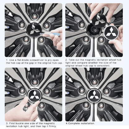 Suitable For Mitsubishi Magnetic Suspension Hub Caps & LED Suspension Luminous Wheel Hub Lights - Bimmerlamp