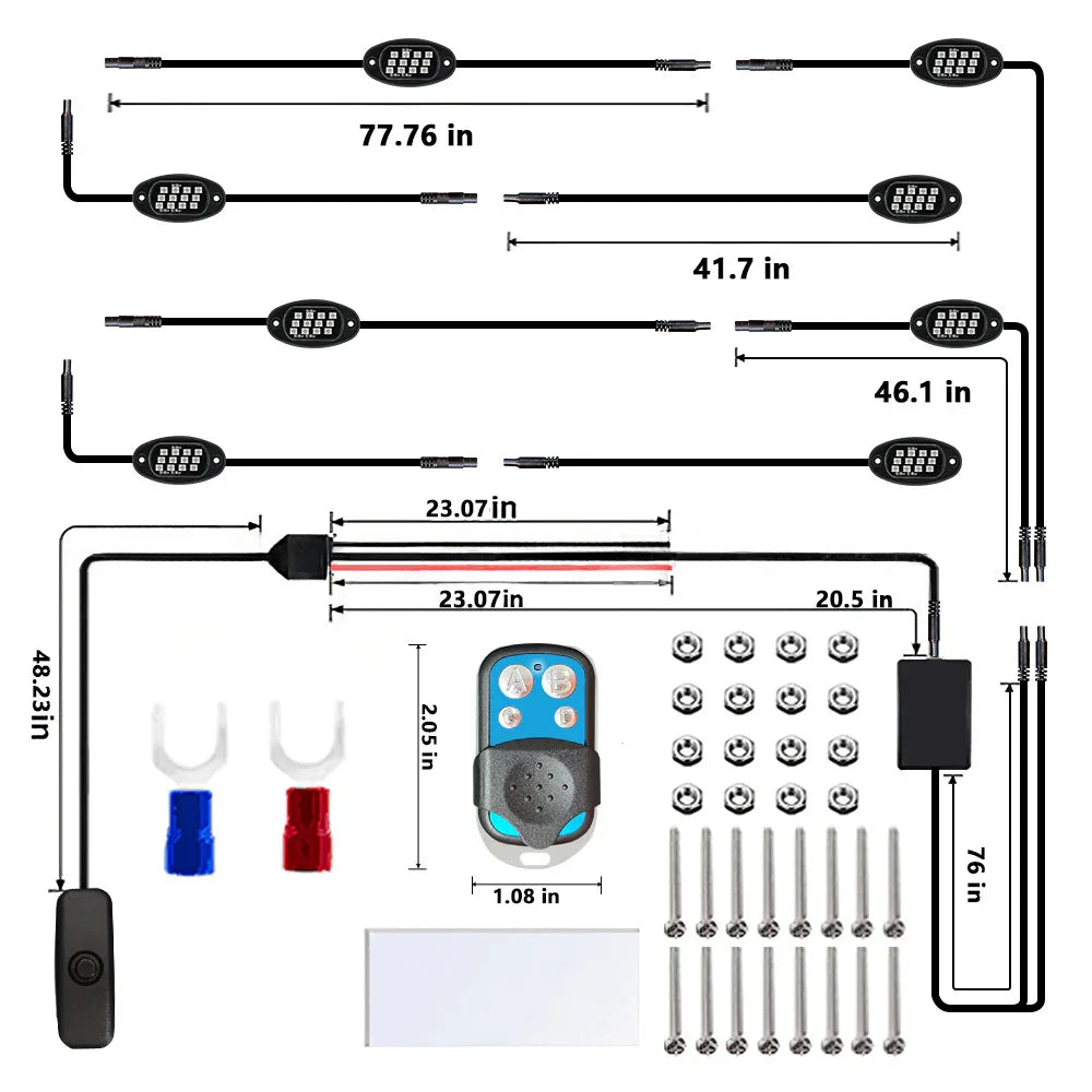 RGB Chassis Light APP Control Ambient Light LED Car Neon Light
