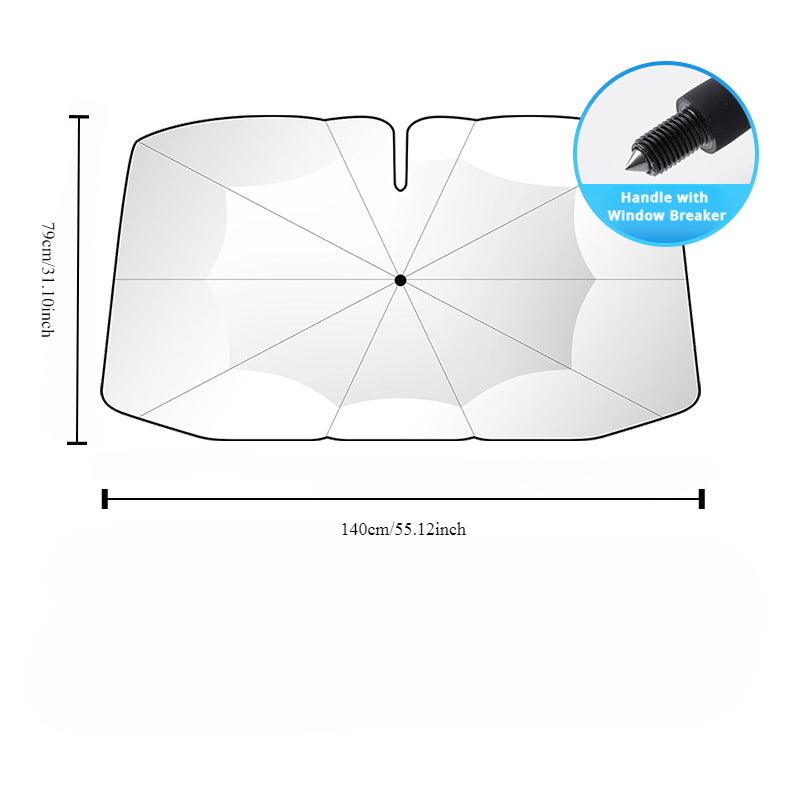 New 360° Bendable Handle Car Parasol Car Front Windshield Sun Protection Heat Shield Universal Car Parasol - Bimmerlamp