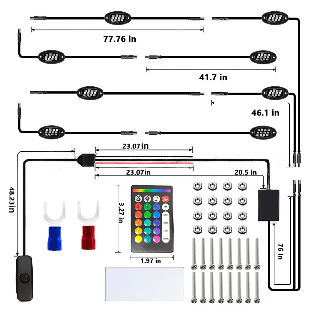 RGB Chassis Light APP Control Ambient Light LED Car Neon Light