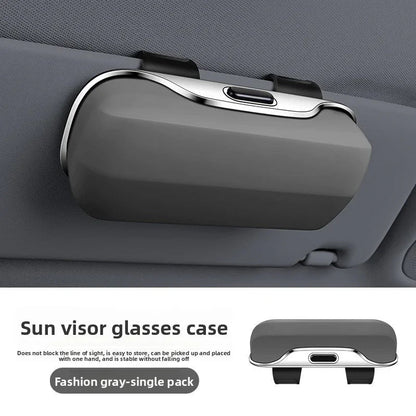 Car Press Open Eyeglass Case