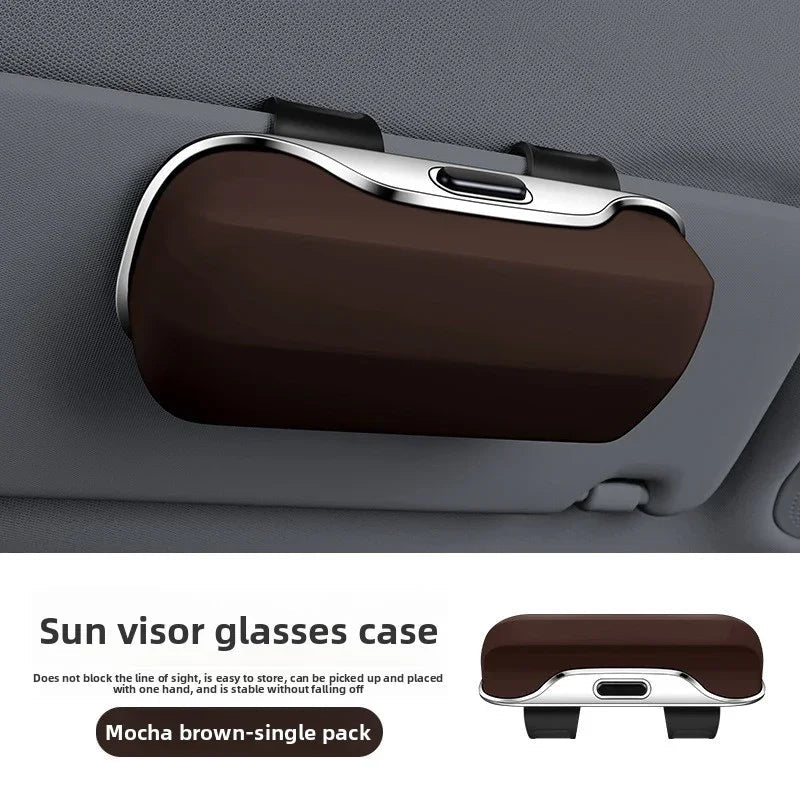 Car Press Open Eyeglass Case