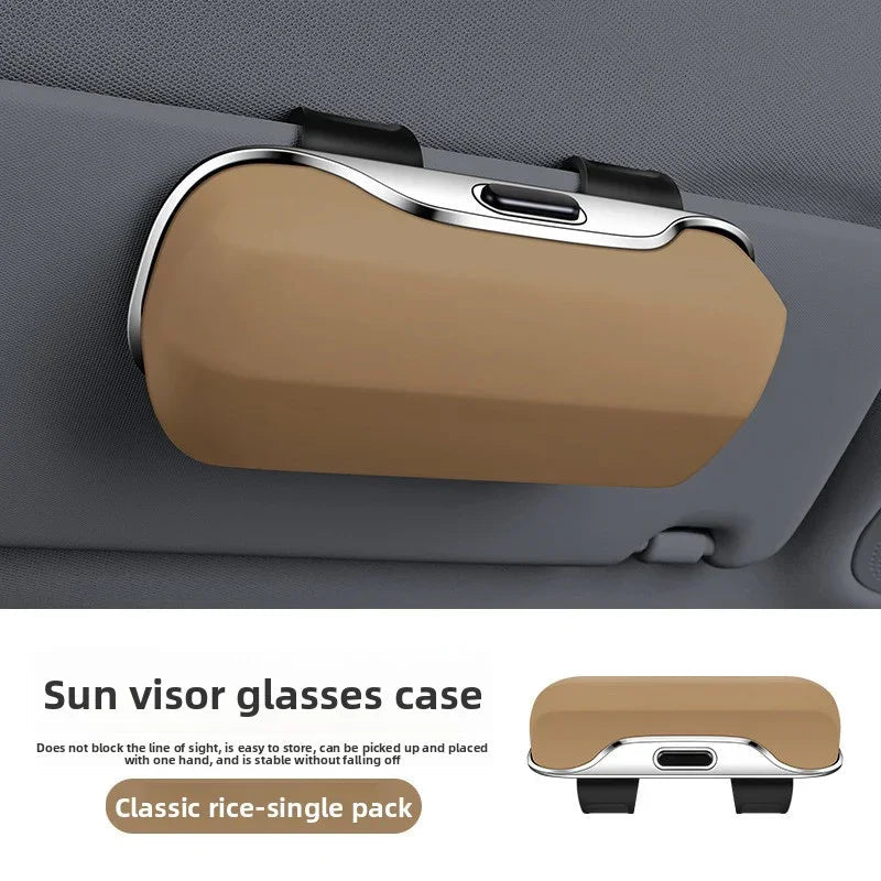 Car Press Open Eyeglass Case