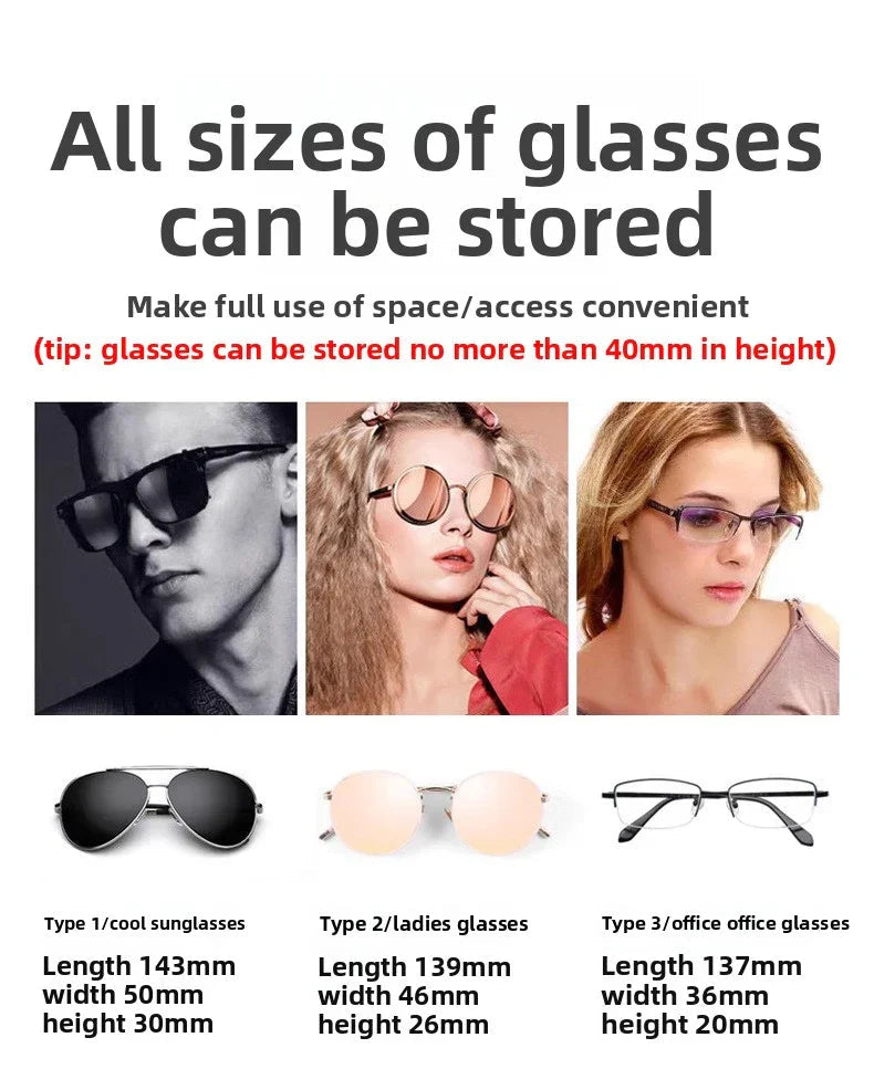 Car Press Open Eyeglass Case